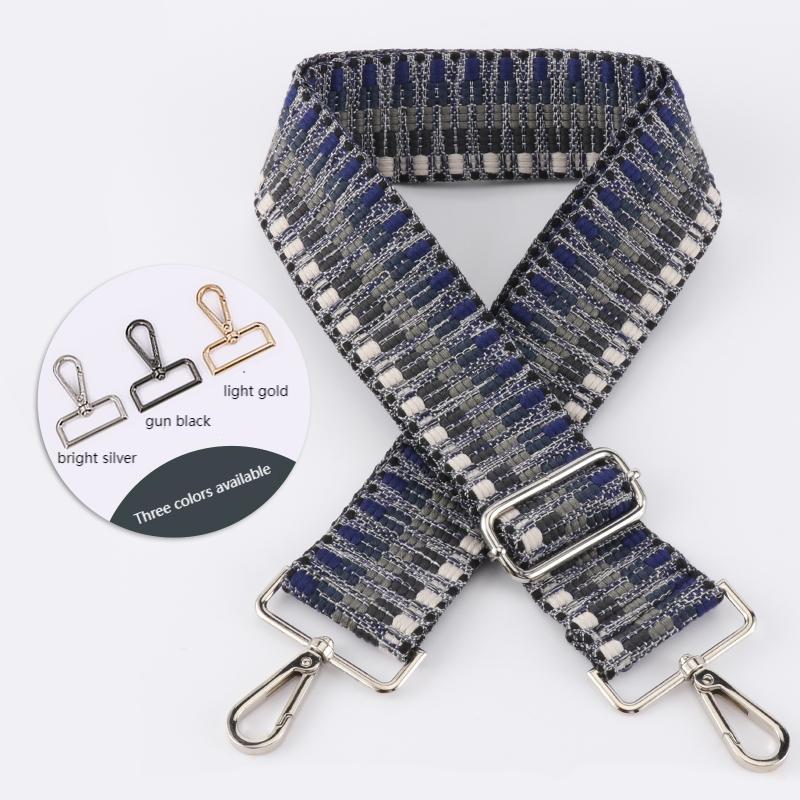 Contrast Color Diamond Wide Bag Strap