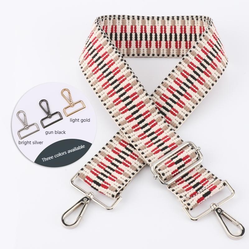 Contrast Color Diamond Wide Bag Strap