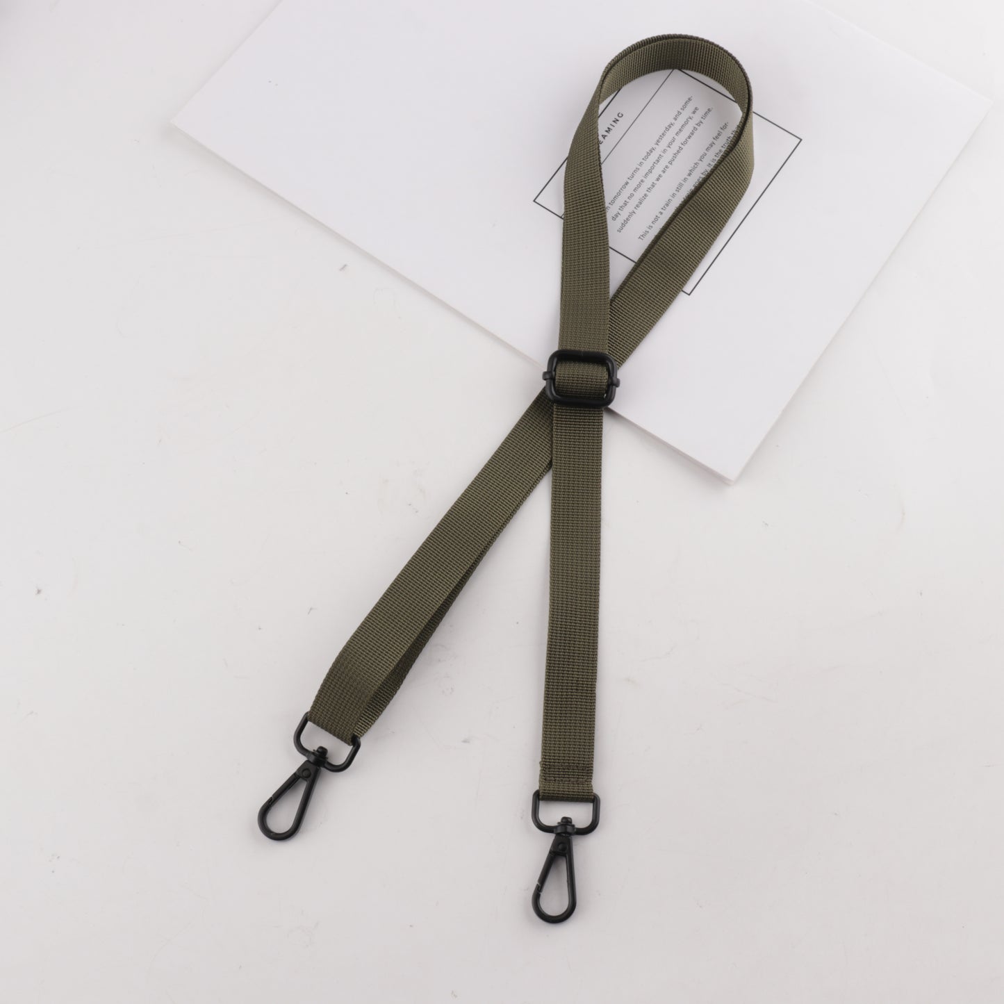 Solid Color Spaghetti Bag Straps with Matte Black Buckle