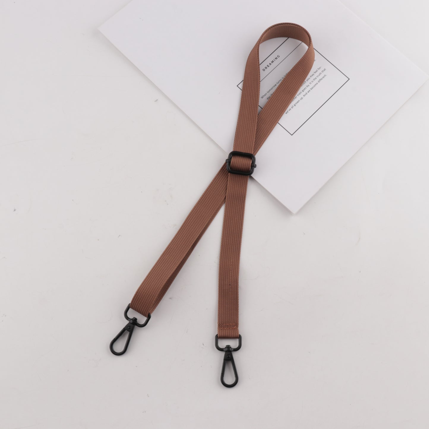 Solid Color Spaghetti Bag Straps with Matte Black Buckle