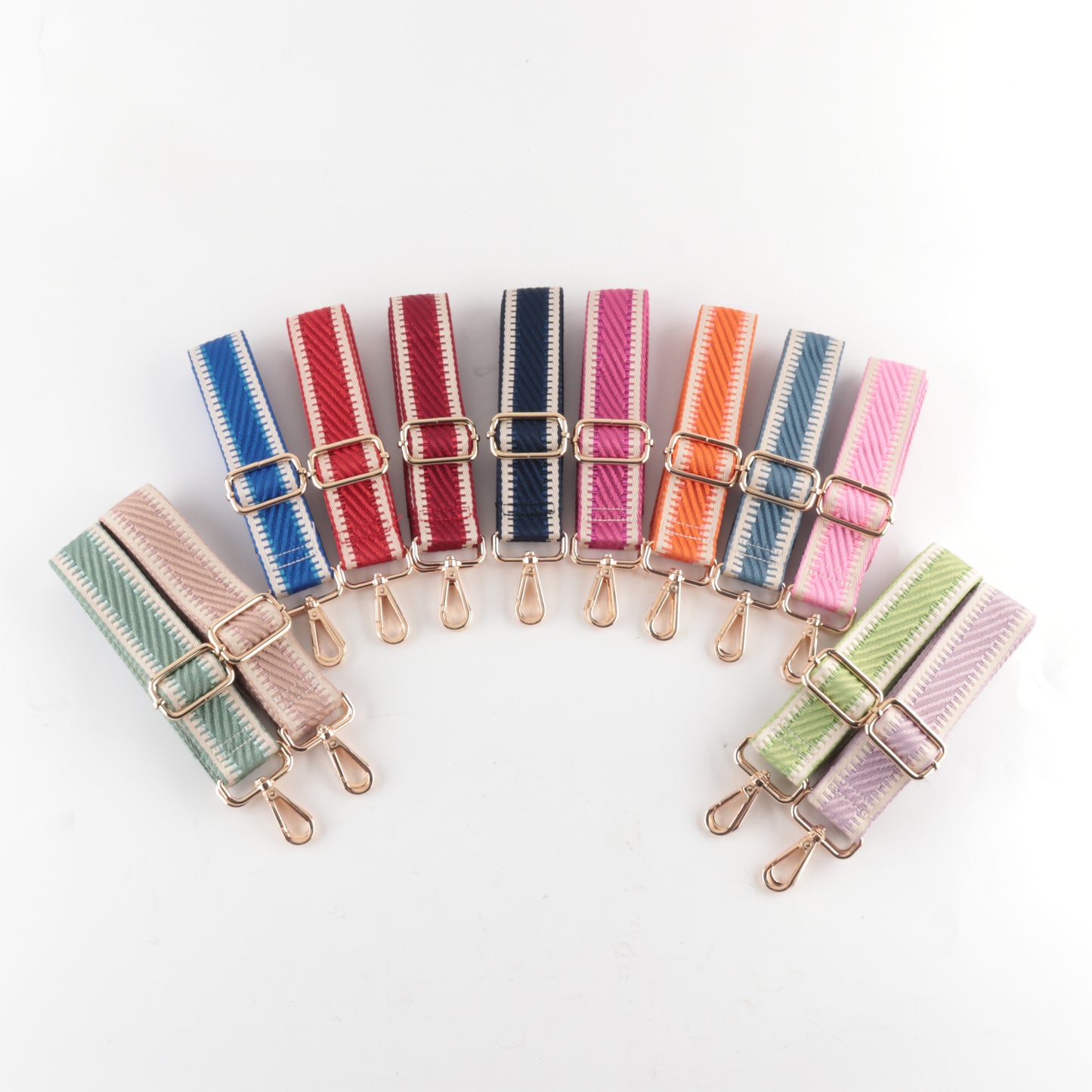 Colorful Scale Line Twill Bag Strap