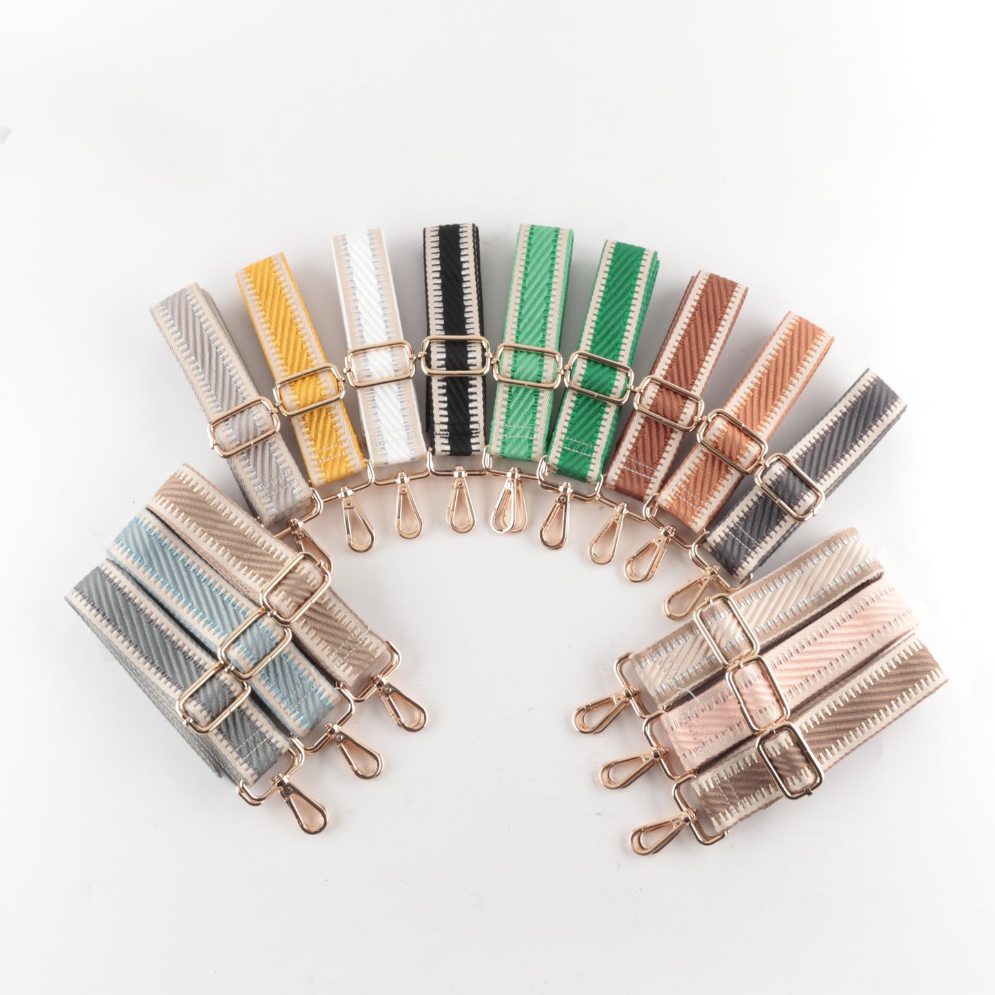 Colorful Scale Line Twill Bag Strap